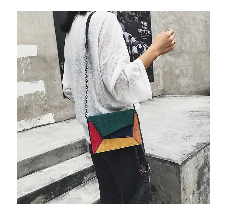 Модные женские туфли сумка Лоскутная нубук Сумки Bolsas Feminina брендовые плечевым