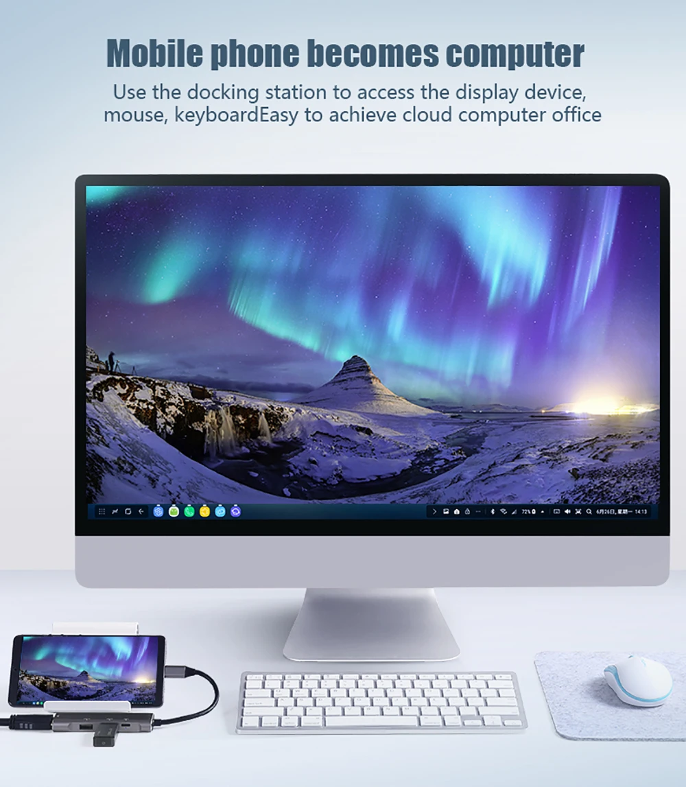 Концентратор USB Type C 4 в 1 Thunderbolt 3 адаптер Dex станция для samsung Galaxy Note 8 S9 S8 с HDMI 4K USB MacBook Pro huawei mate