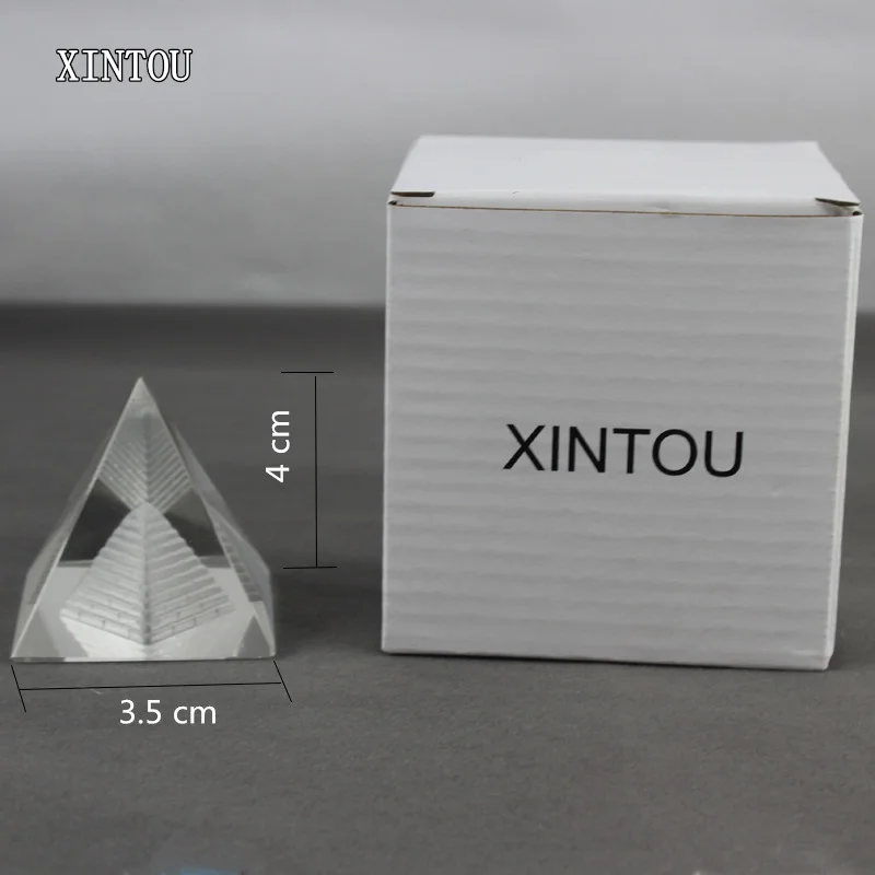 XINTOU 3D кристалл египетская Пирамида Paperweight 4 см Древняя модель здания фэн шуй
