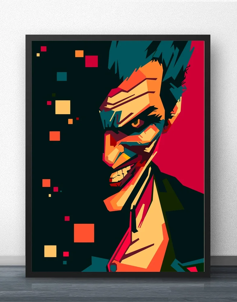 Joker Pop Art DIY Краска для рисования по номерам набор на холсте краска каллиграфия