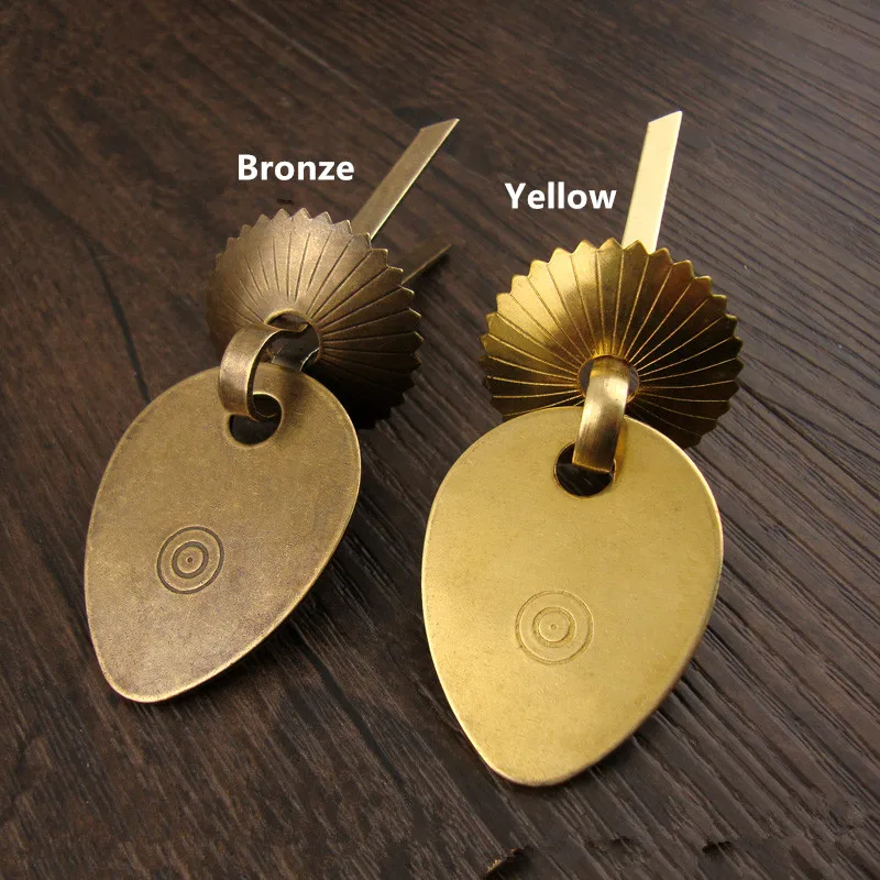 

Vintage Drop Brass Handle Door Pull Cabinet Dresser Drawer Knobs,Retro Chinese Furniture Hardware,Screw Handles,5.5*3cm,10Sets