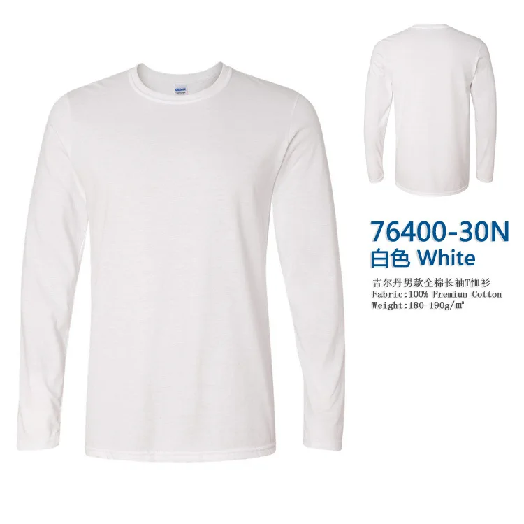 Хлопковая мужская футболка с длинным рукавом футболки под заказ логотипом