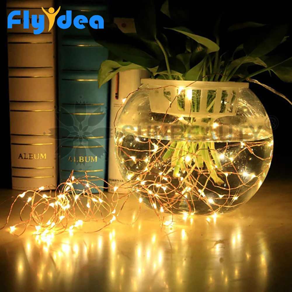 Рождественский Ночной светильник светодиодный пробковый медный Новогодняя