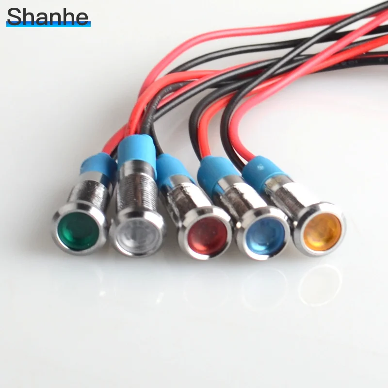 6 мм светодиодный индикатор светильник 3 Вт 5 в 12 В 24 постоянного тока 220V