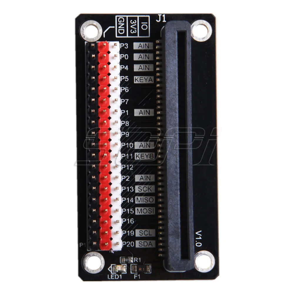 52Pi MicroBit базовое расширение Expension Breakout Board Вертикальная/горизонтальная версия для Raspberry Pi 3B+(Plus)/3B/2B