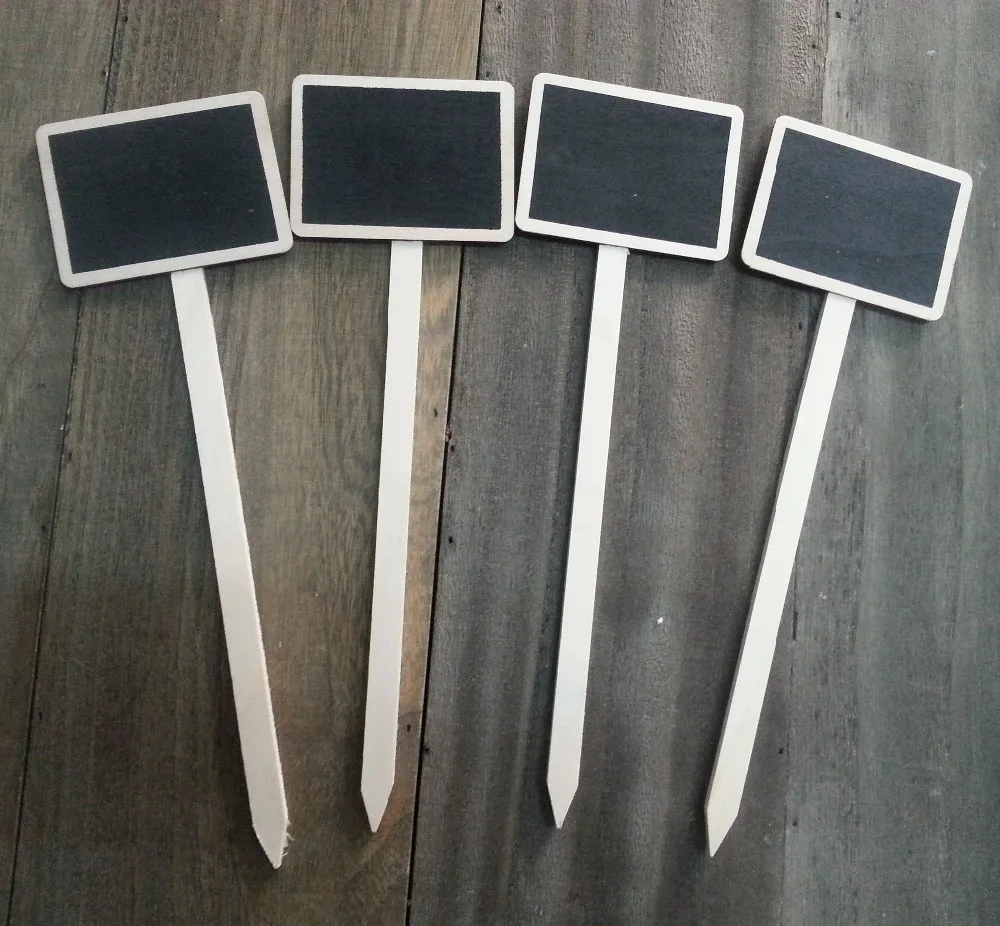 Мини прямоугольная черная доска для цветочного горшка сада бирка с именем ценник