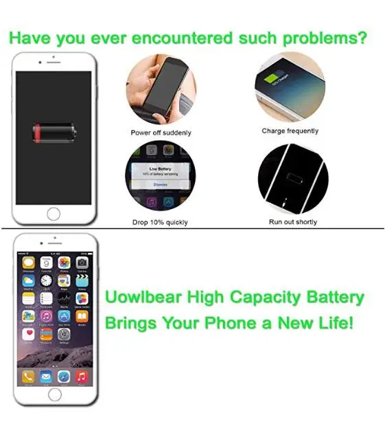 Применимый аккумулятор iPhone 6G Ultimate 1900 мАч встроенный литий полимерный для