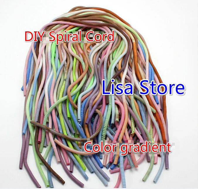 買取 送料 Ems Dhl 1000 60 センチメートル色のグラデーション春保護スリーブスパイラルコードプロテクター携帯電話 Iphone の充電器イヤホンコード