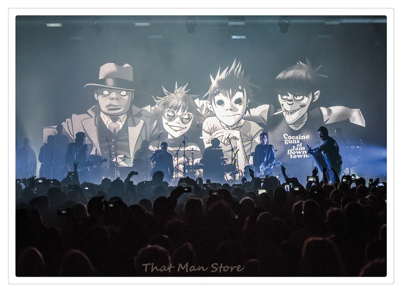 Постер Gorillaz с прозрачным изображением настенные наклейки для украшения дома