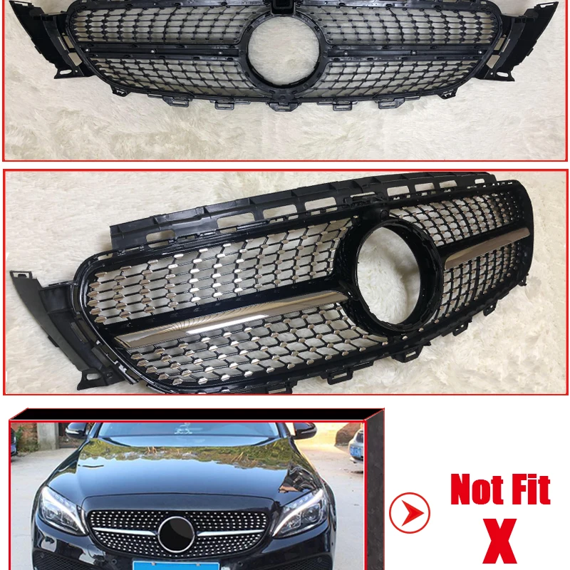 W213 E63 выглядят бриллиантами решетка ABS глянцевый черный с камера E class спортивные 4х-дверный E180 E200 E250 E350 переднего бампера грили 16-18