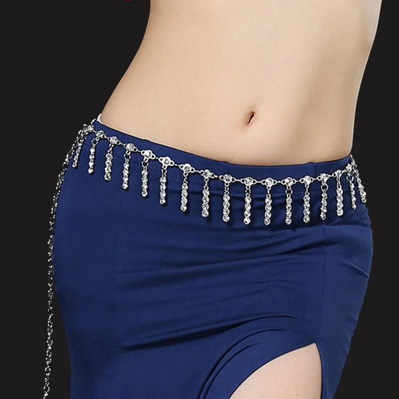 

Women Belly Dance Accessories Rhinestone Waists Belt for Dance Belly Waistchain Jewelry Body Waist Chain D-0100