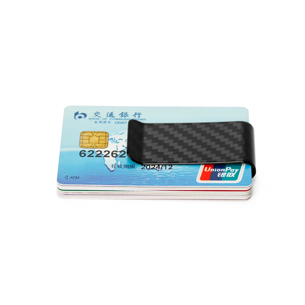 Monocarbon Minimalist Genuine Carbon Fiber Money Clips Medium Wallets Aramid Fiber Clamp For Money