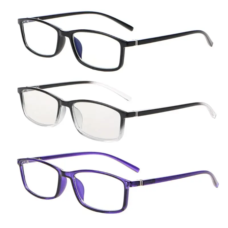 

Men Women Classic Rectangle Frame Anti Blue Light Radiation Computer Glasses Plain Glasses