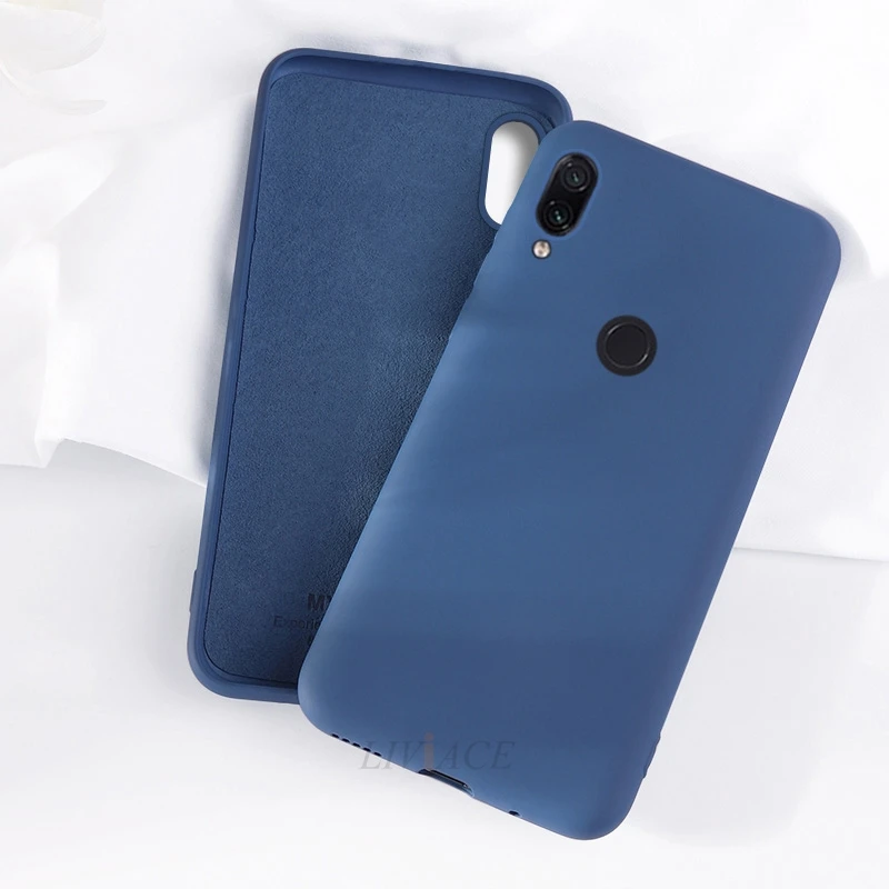 navy Чехол для мобильного телефона huawei y9 y7 y6 prime pro жидкий силиконовый чехол для телефона s для huawei p smart plus мягкая задняя крышка - Цвет: navy