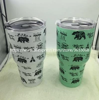 30oz powder coated stainless steel mama bear travel tumbler mugs