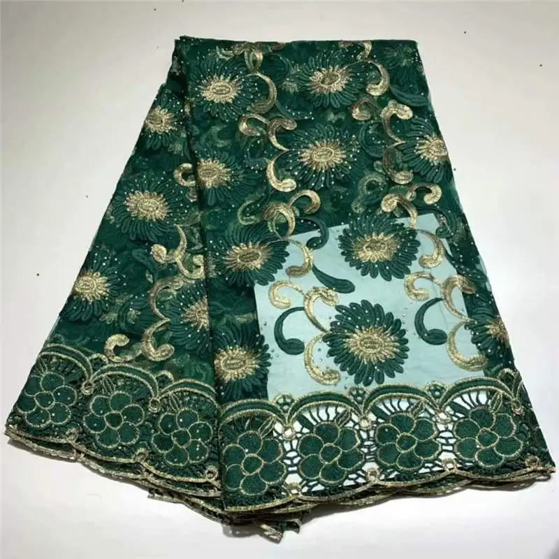 

New Design African Lace Fabric High Quality Embroidered With Beads French Tulle Materials For Wedding Dress! ZQF6191
