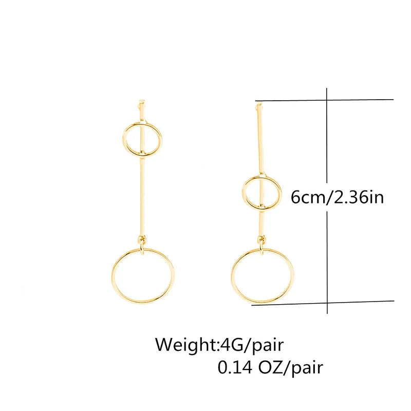 Женские серьги Lvytide круглые и длинные повседневные серьги|earring minimal|simple earringsminimal