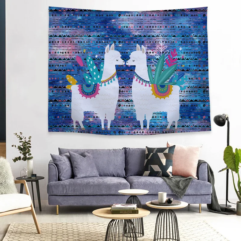 Украшение Tapestr КИТ Фламинго Galaxy настенный гобелен хиппи ретро домашний декор
