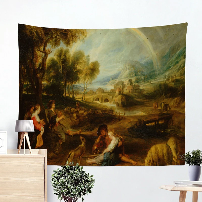 Панк Череп индийский медитация исследование цветов картина узор гобелен