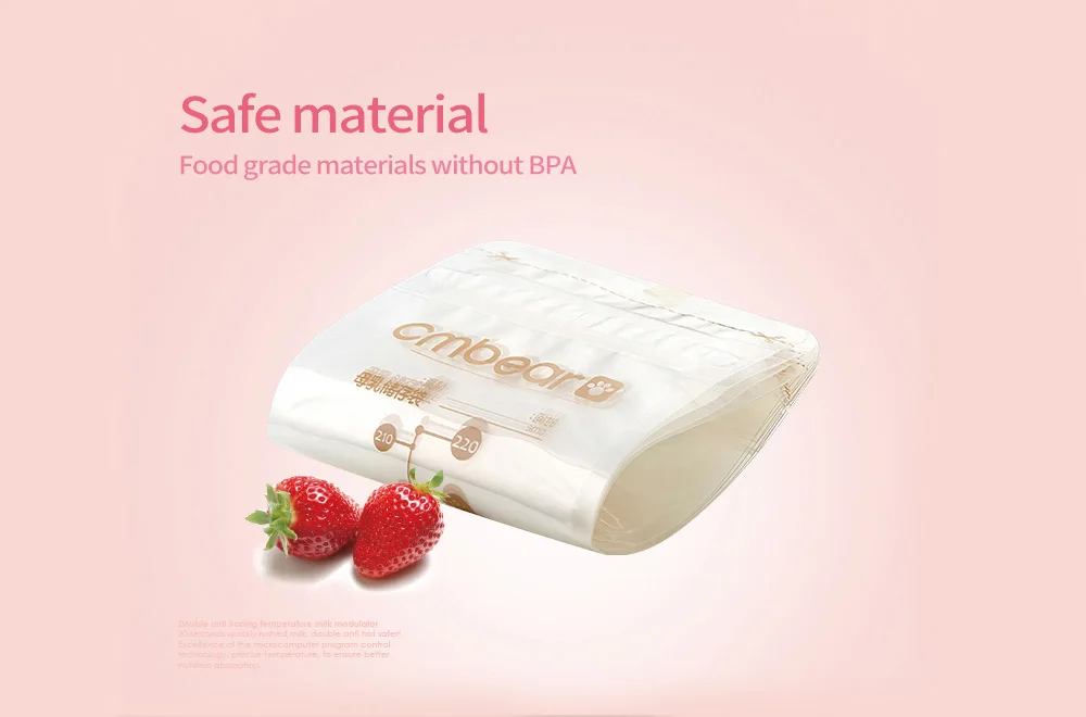 CMbear 30 шт 220 мл пакет для хранения грудного молока BPA материнское молоко морозильная камера детское питание детские безопасные сумки для мам Грудное вскармливание