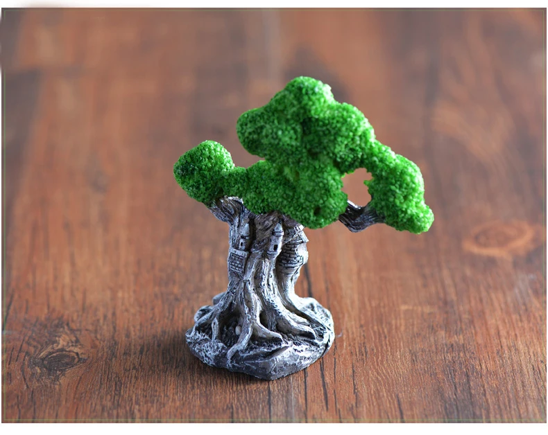 

Retro Castle Tree Ornaments Resin Craft Home Decoration Fairy Garden Miniatures DIY Micro Landscape Decoration Gift