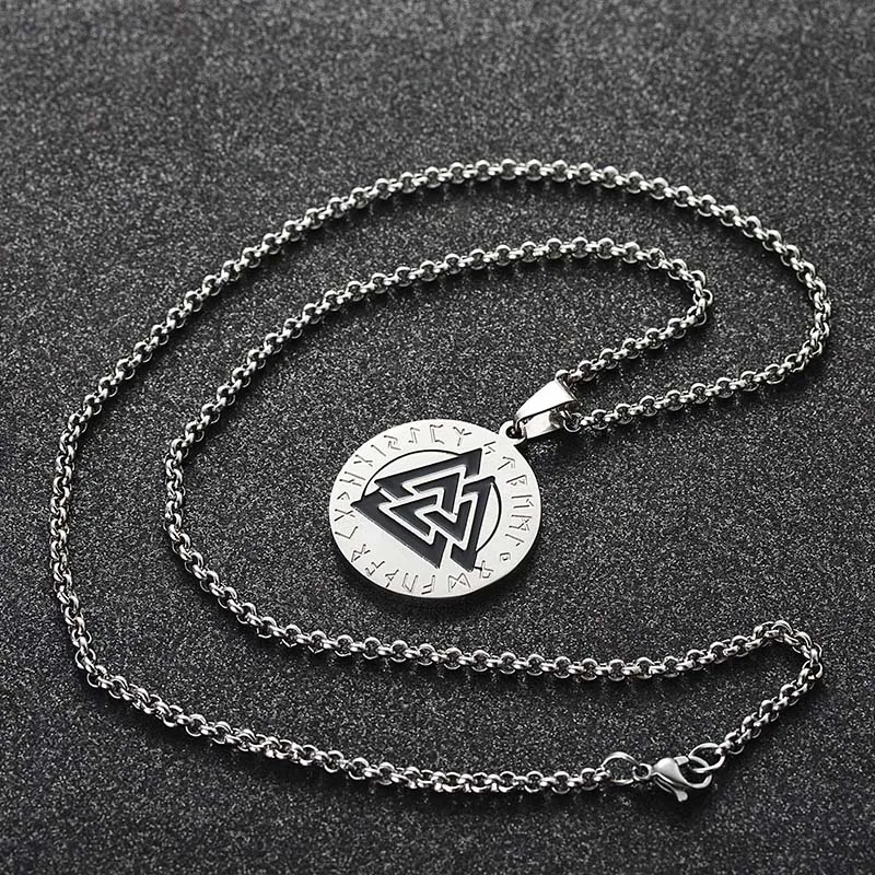 Абайсер славянская Норвегия Valknut pagan амулет кулон мужское ожерелье скандинавские