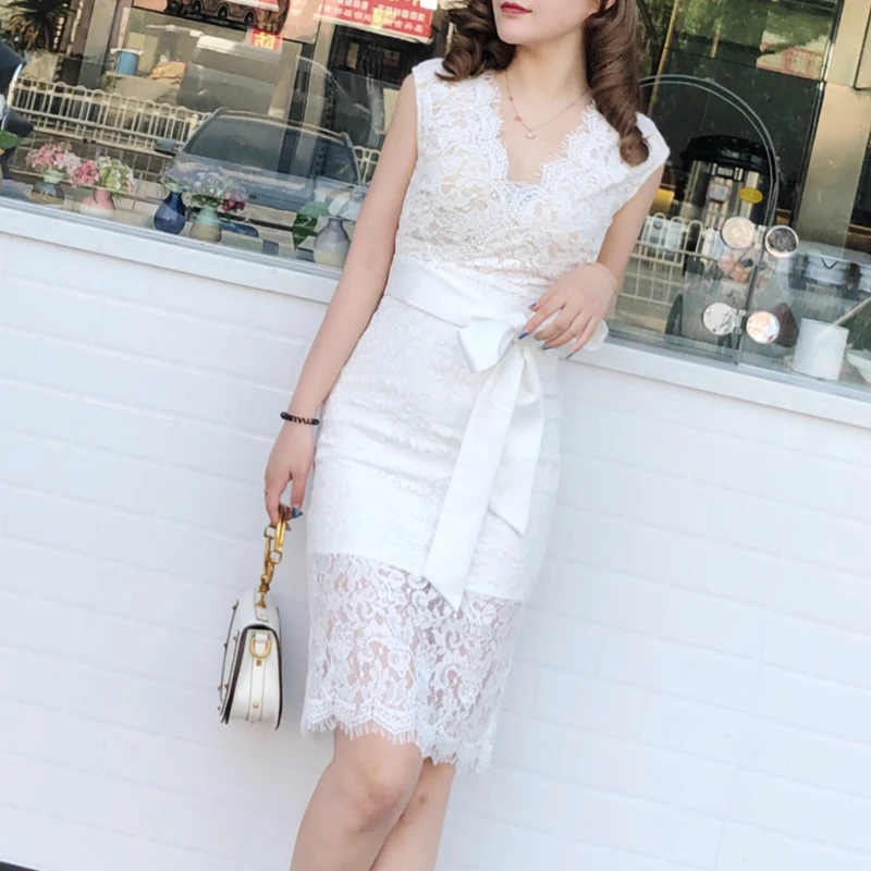 INDRESSME, новинка, женское платье, цветочное, кружевное, с поясом, без рукавов, платье миди, v-образный вырез, разрез, сексуальная женская мода