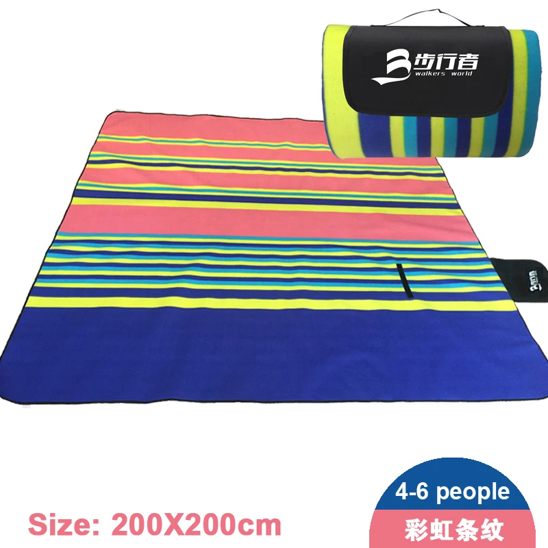 200*200 см пляжный коврик, одеяло, уличная пляжная подушка для кемпинга, многопользовательский складной детский плед, водонепроницаемый коврик для пикника, без песка - Цвет: Large 200X200cm