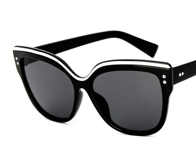 Модные солнцезащитные очки с большими гвоздями модные кошачьим глазом яркие