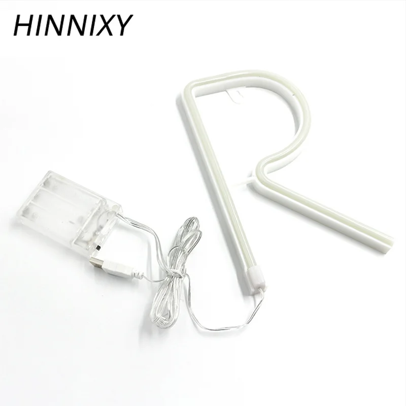 Hinnixy неоновый LED 26 букв ночник теплый белый фестиваль Свадебная вечеринка