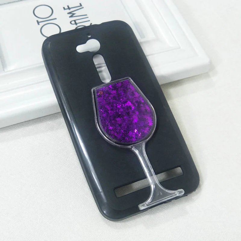 Cupcall For Asus Zenfone ZB500KL Bling Glitter Case Luxury Girl Woman Wine Glass Quicksand Sand cute Phone cover | Мобильные