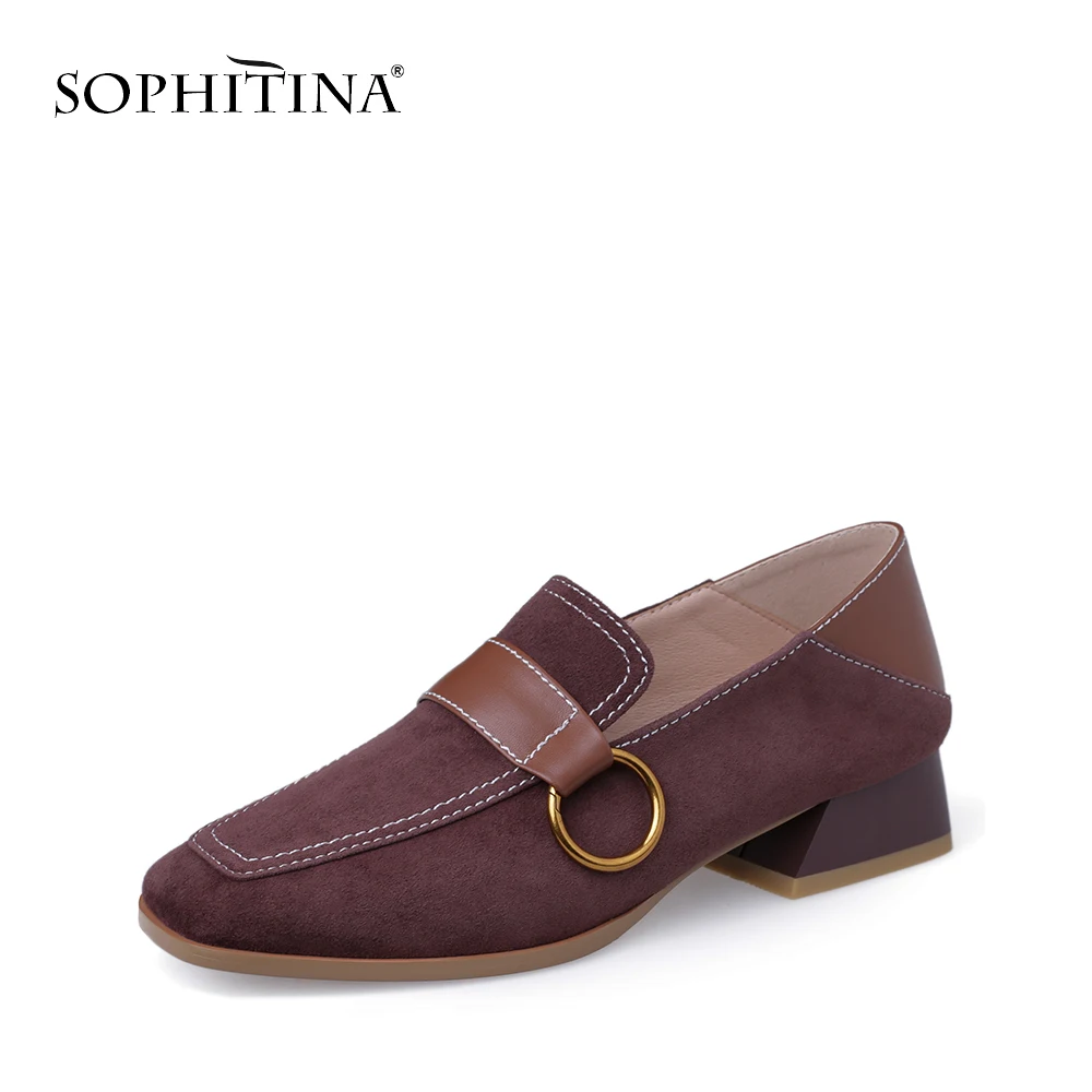 SOPHITINA/Новинка весны 2019 женские туфли-лодочки в сдержанном стиле ретро с