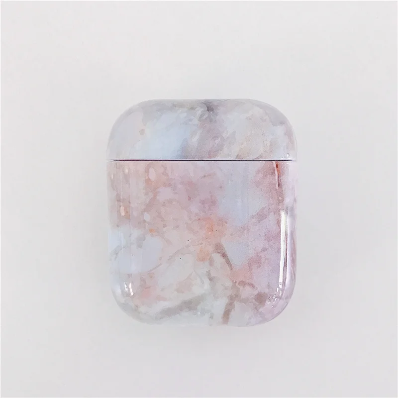C Роскошный Твердый чехол с мраморным узором, защитный чехол для Airpods, аксессуары, Жесткий Чехол для Apple Airpods, сумки для зарядки - Цвет: C