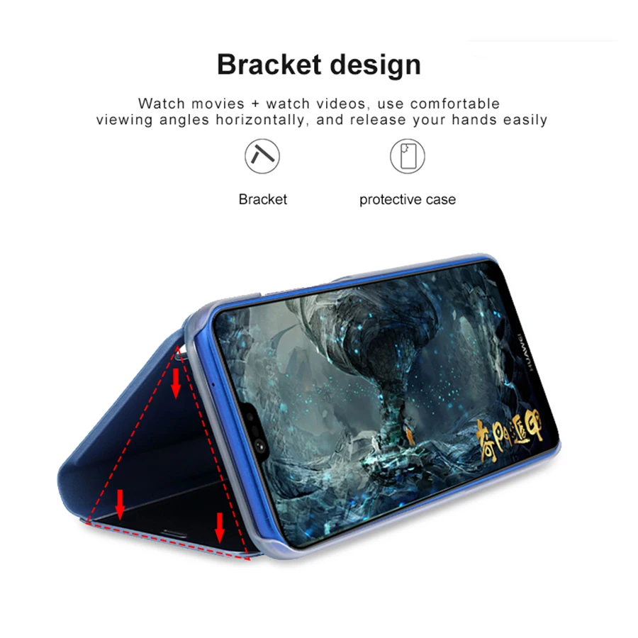 Смарт-Зеркало Чехол Флип Стенд кожаный для huawei P10 P20 Коврики 20 10 Lite Pro Nova 3 3i P Смарт