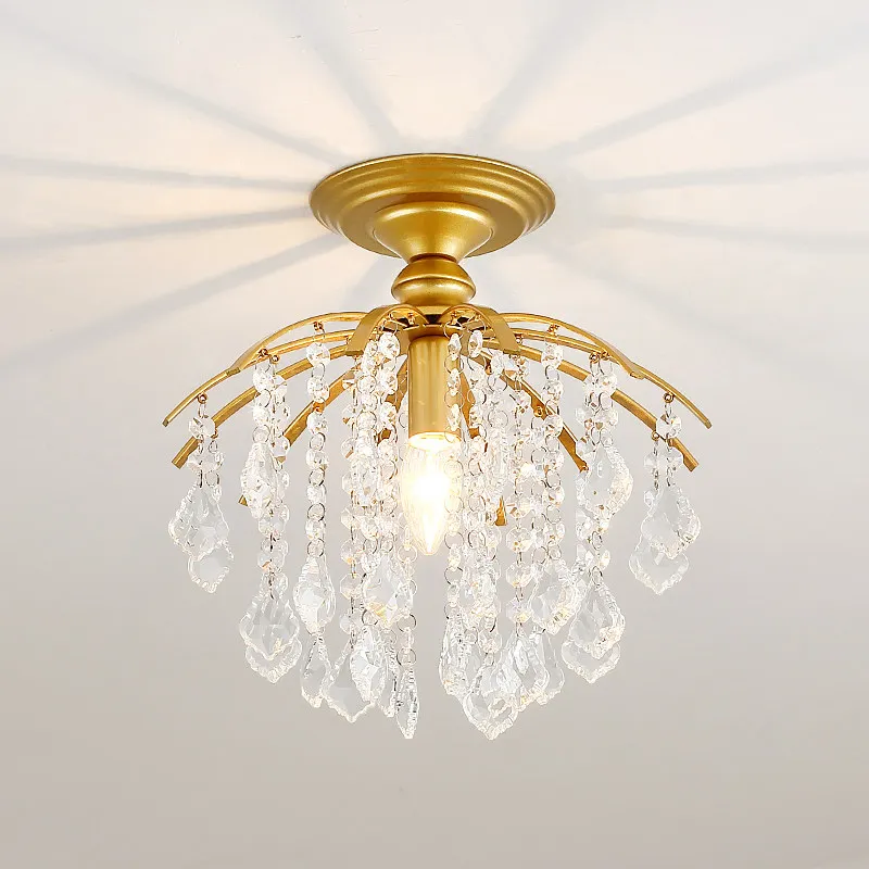 Современный хрустальный потолочный светильник светодиодный декоративный для