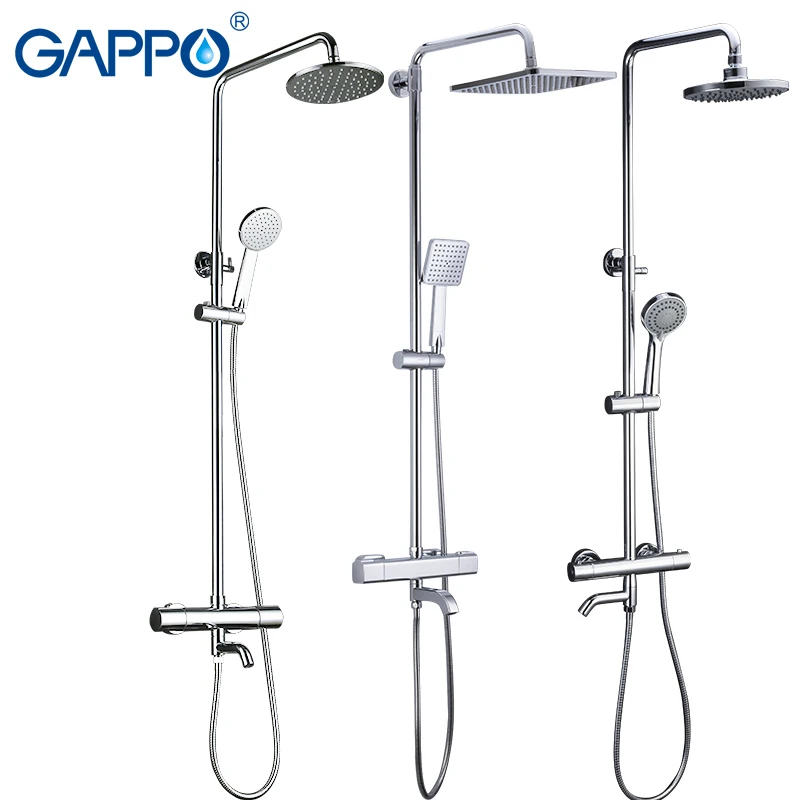 GAPPO смеситель для душа термостат ванная комната кран водопад латунный дождевой