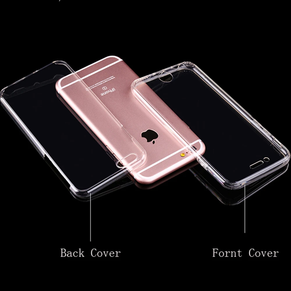 360 силиконовый чехол для телефона iPhone 7 8 Plus X S Max XR 6 6S мягкий полный Samsung Galaxy S10 S8 S9 Note