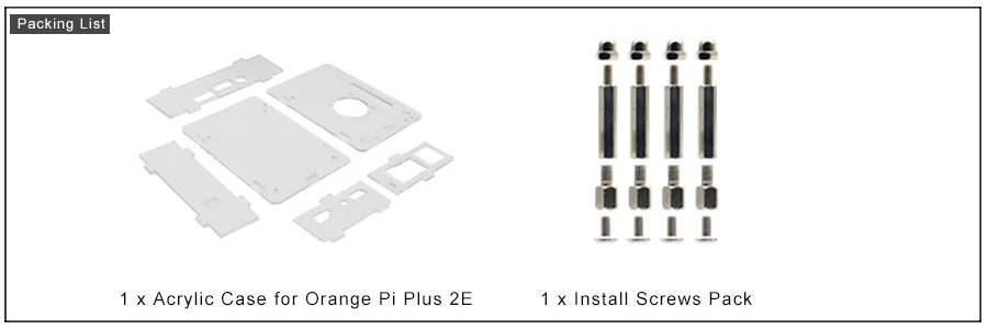 Оранжевый Pi Plus 2E Акриловый Чехол | прозрачный защитный чехол для Orange Pi 2E Plus/Prime