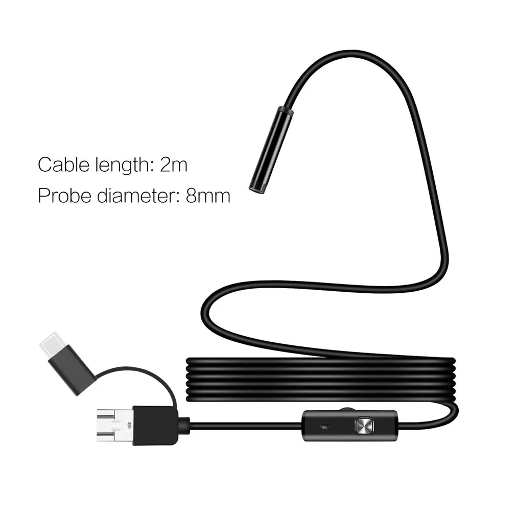 8 мм Змеиный прицел Водонепроницаемый эндоскоп для осмотра HD камера бороскоп Andorid