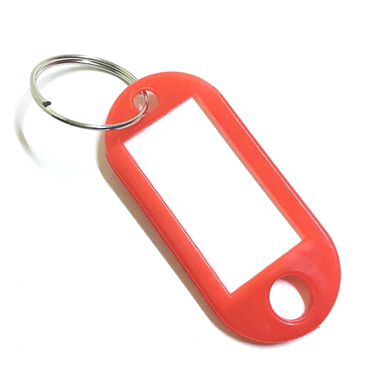 1Pc Red 1/10/50 шт в наборе, Пластик брелок для ключей брелоков Чемодан идентификационные Метки этикетки брелоки с визитные карточки брелок для ключей, брелок для ключей - Цвет: 1Pc Red