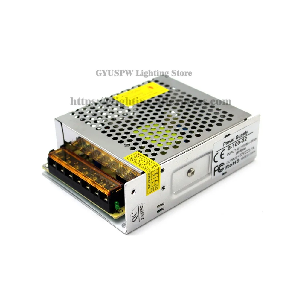 Профессиональный импульсный Питание DC 32 V 3.1A 100 W Светодиодный драйвер освещение Трансформатор 110 V 220 V AC DC32V импульсивный источник питания для станка с ЧПУ CC ТВ AV ТВ