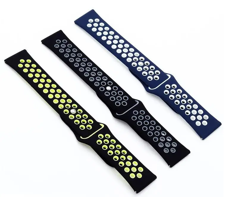 22 мм 20 силиконовый ремешок amazfit 1 2 3 GTR GTS pace bip Ticwatch S S2 E Pro huawei GT 2 для samsung galaxy active 2 s3 s2 Band