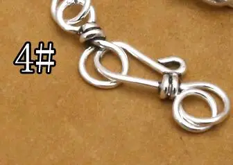 Style 4 925 серебряные ювелирные изделия Крюк стерлингового серебра ювелирные изделия хлопки чистого серебра DIY Ювелирные изделия S крюк - Цвет: Style 4