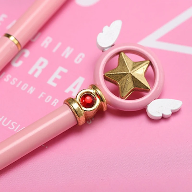1 шт. милая розовая ручка аниме звезда популярная Cardcaptor Sakura Star Key Шариковая