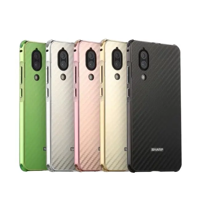 Чехол для SHARP AQUOS S2 металлический алюминиевый бампер с покрытием + Углеволокно