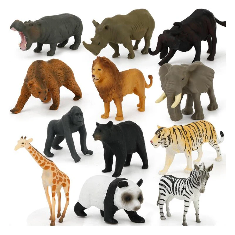 12 Wild Animals Детский игровой коврик, напольная игра, детский коврик для ползания, 130*100 см, водонепроницаемый, для детей, динозавр, городской автомобиль, парковка, дорожные Игрушки для мальчиков - Цвет: 12 Wild Animals