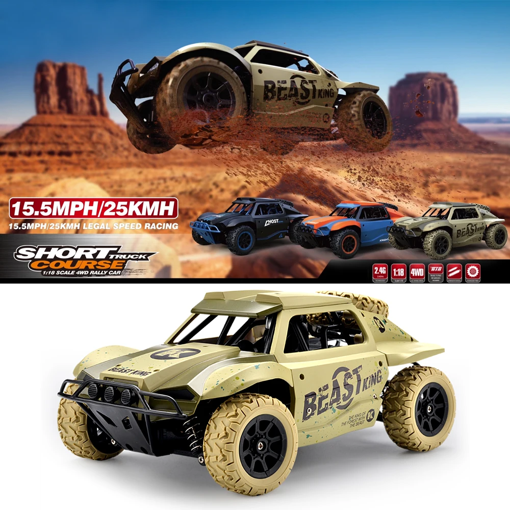 1/18 Радиоуправляемый автомобиль короткий грузовик 4WD Дрифт автомобиль с дистанционным управлением 25 км/ч высокая скорость Радиоуправление светодиодная машина гоночный автомобиль рождественские подарки для детей