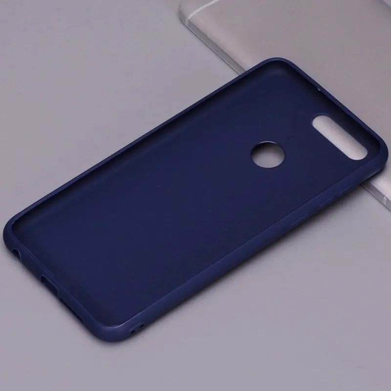 Темно-синий 0,6 мм Ультратонкий чехол для huawei honor 8 honor 8 lite, Силиконовый ТПУ мягкий чехол для huawei honor 8, сплошной цвет - Цвет: Темно-синий