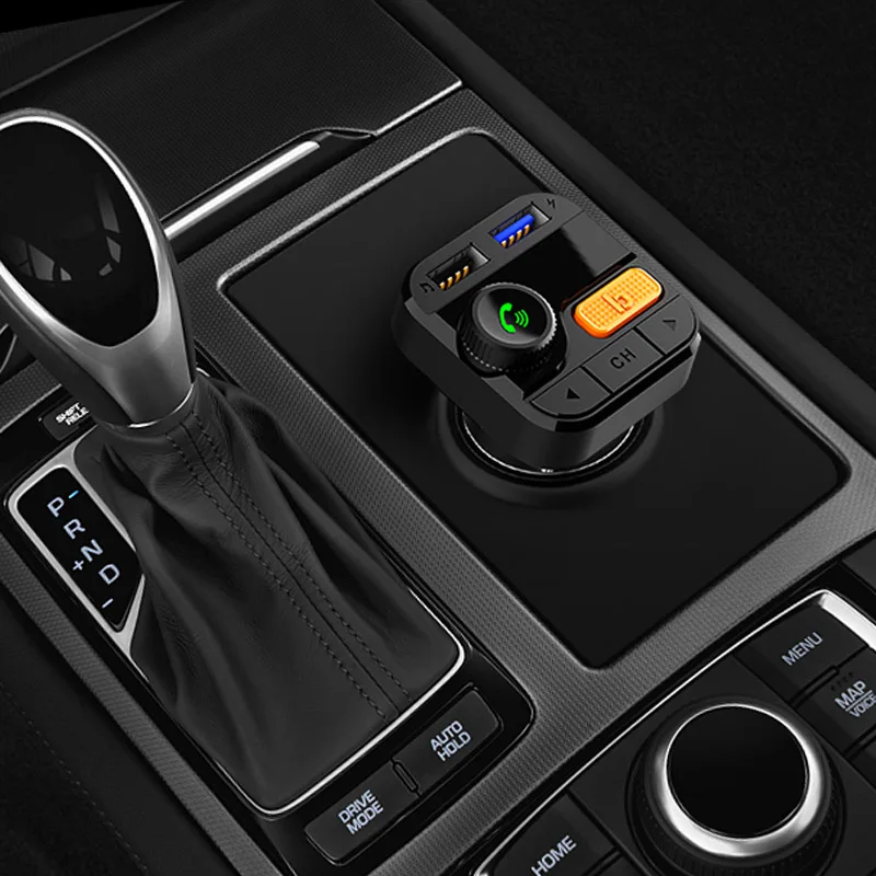 JaJaBor FM передатчик Беспроводной Громкая связь Bluetooth автомобильный набор, свободные руки Bluetooth 5,0 автомобиля MP3 музыкальный плеер Поддержка Напряжение обнаружения