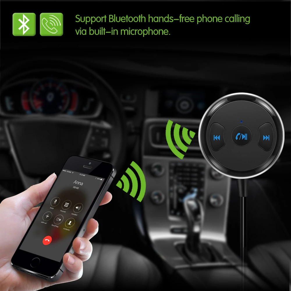 Onever Bluetooth Receiver Music Audio Adapter Hands-free Car Kit AUX A2DP Streaming Stereo systems for Speaker | Автомобили и
